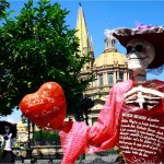 The artworks symbolizing death call out for love and peace.