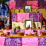 A typical Day of the Death altar to celebrate a joyful visit from an old friend.