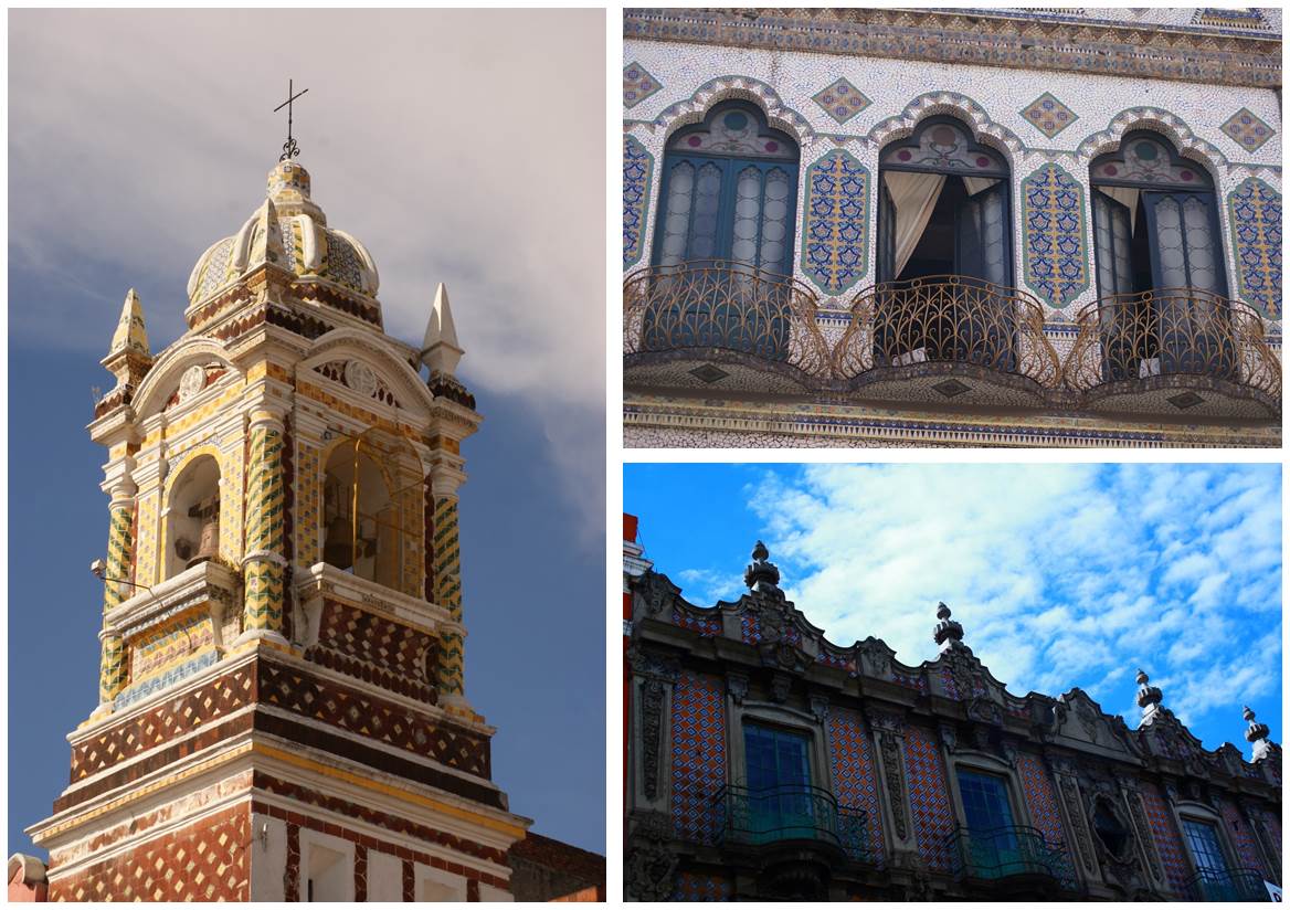 Talavera tiles adorning Puebla´s historical center