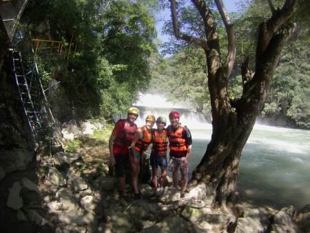 Waterfall jumping at Micos River, Huasteca Potosina